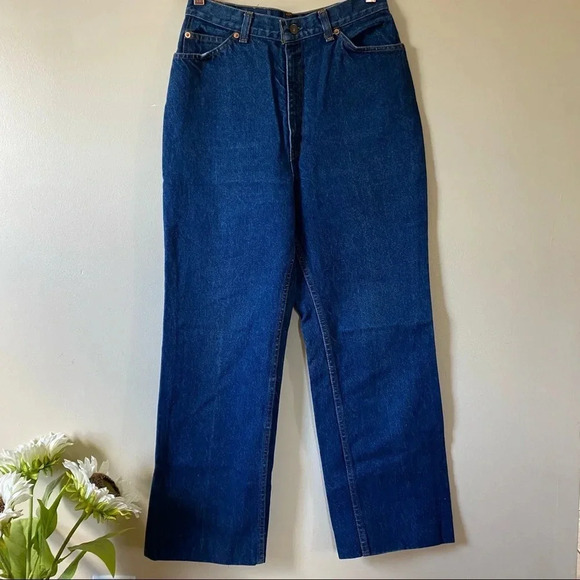 Vintage 70s Levi’s Orange Tab Dark Wash High Waisted Jeans - Picture 1 of 12